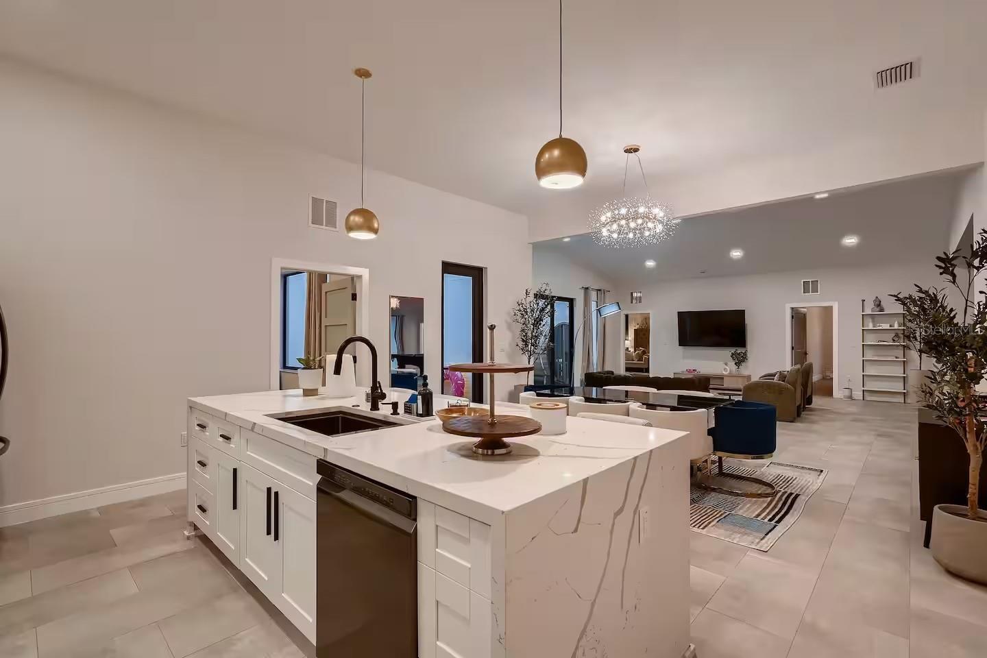 Kitchen is Open to Dining Area