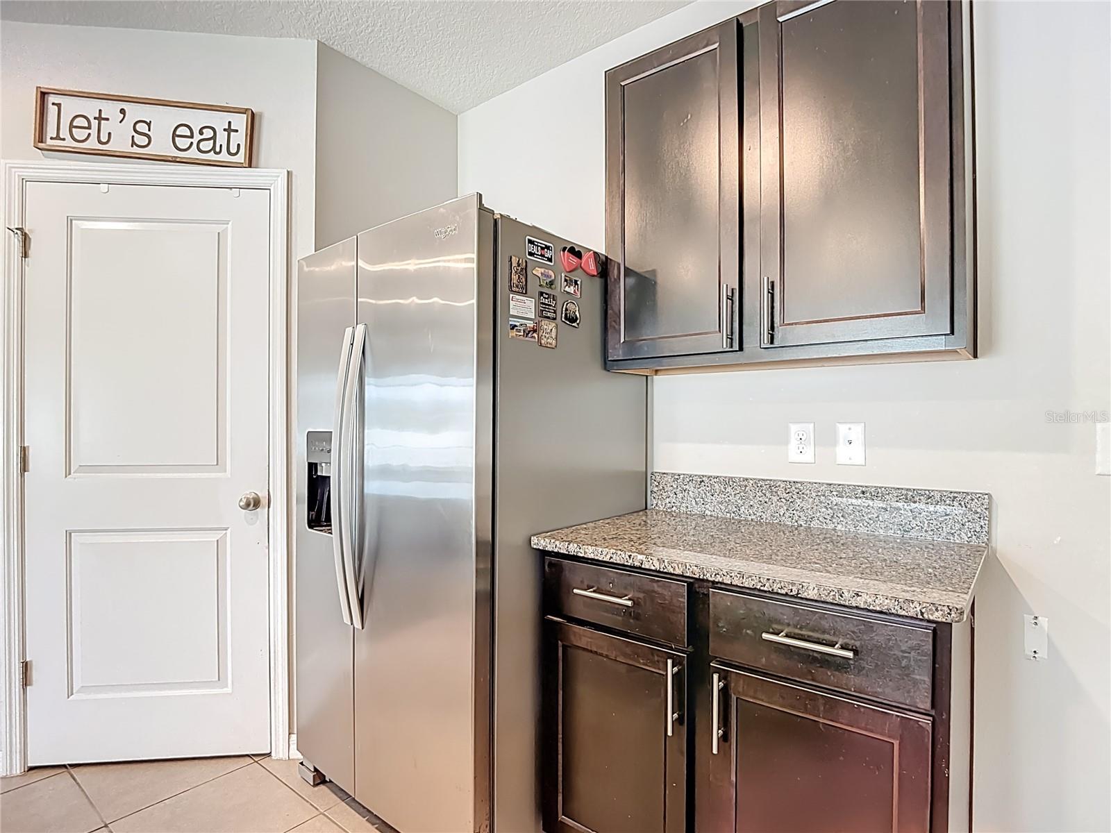 Kitchen with stainless steel appliances