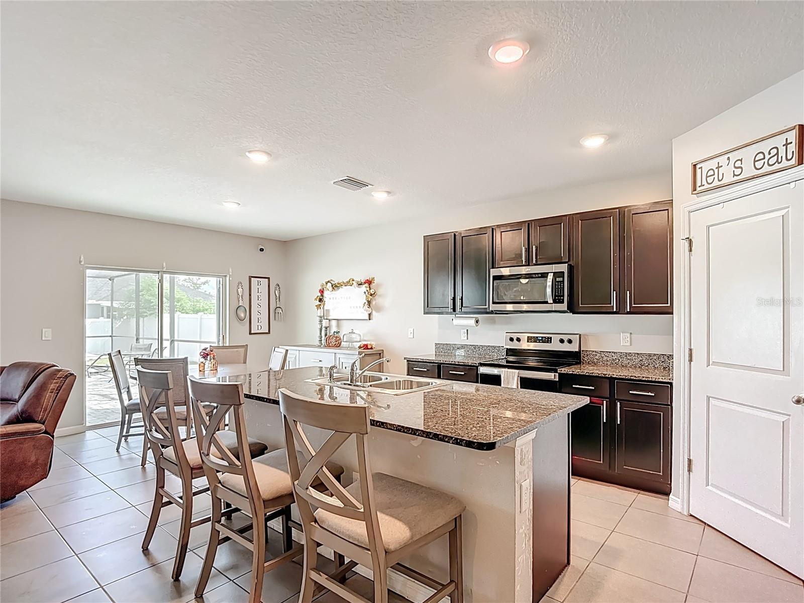 Kitchen with stainless steel appliances