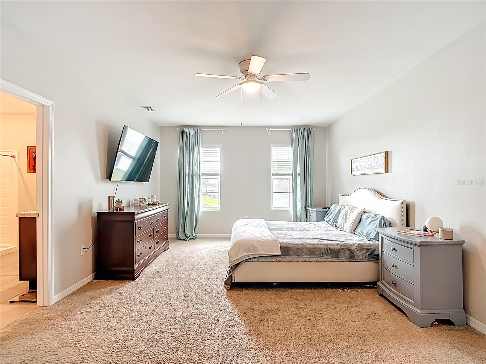 2nd Floor Primary Bedroom fits this Kingsize Bed easily
