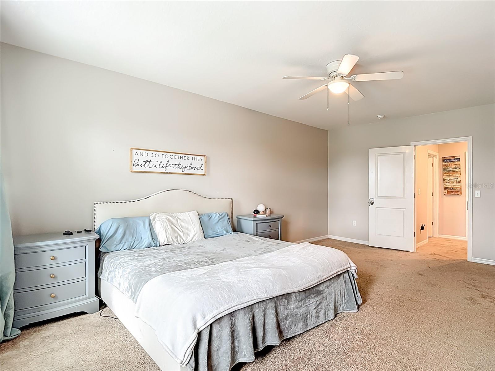2nd Floor Primary Bedroom fits this Kingsize Bed easily
