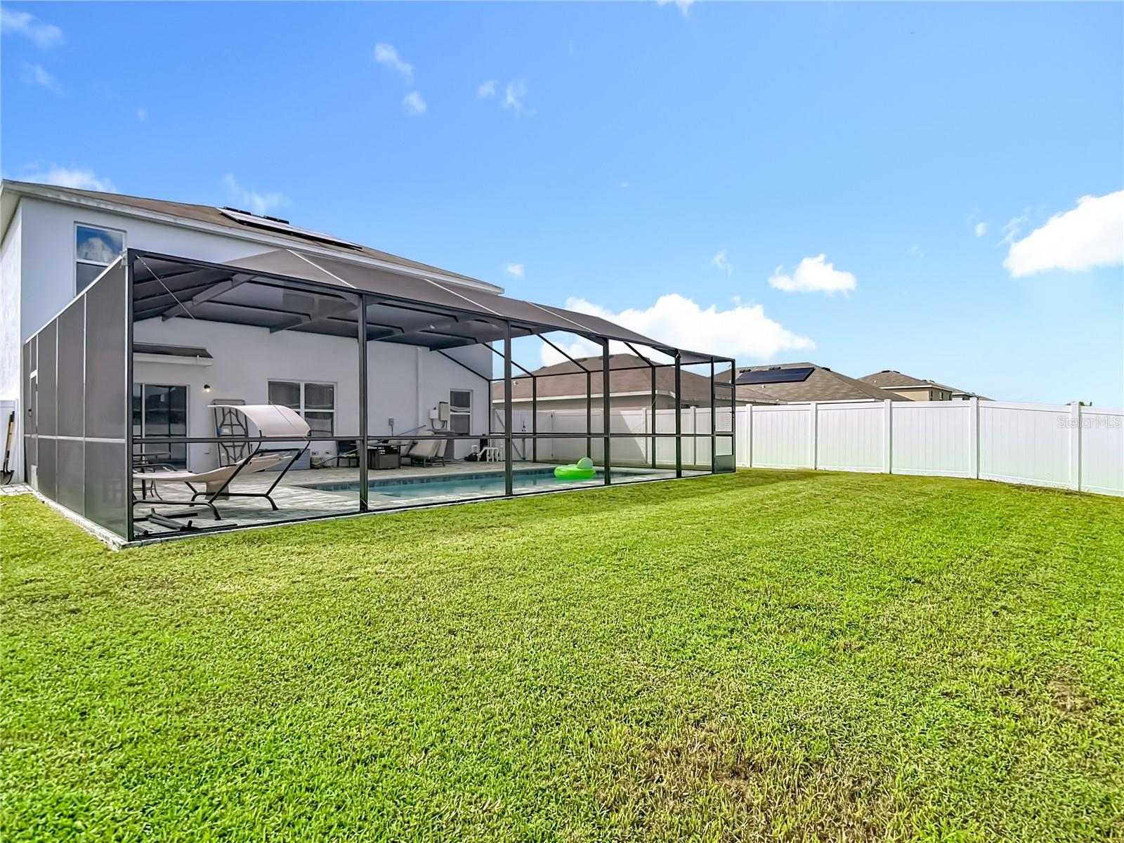 Fully fenced back yard