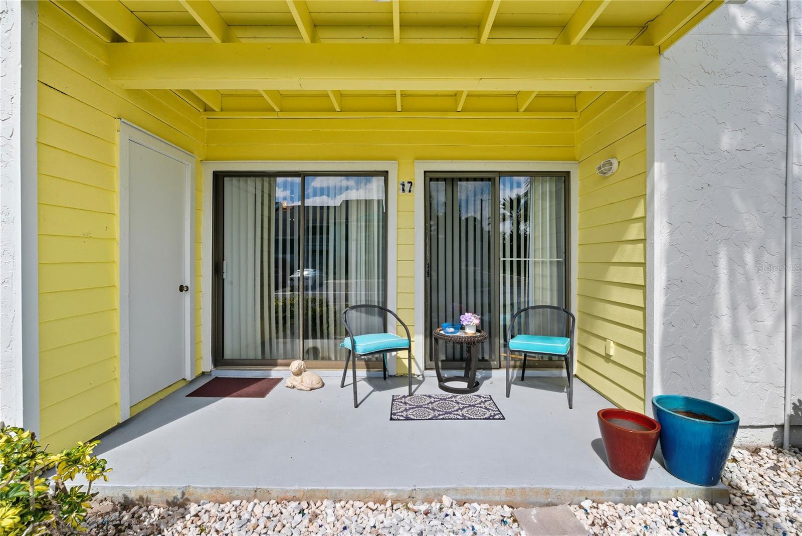 COVERED, PRIVATE PATIO!