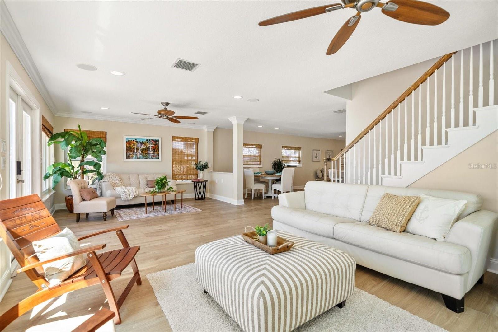 Versatile great room area.