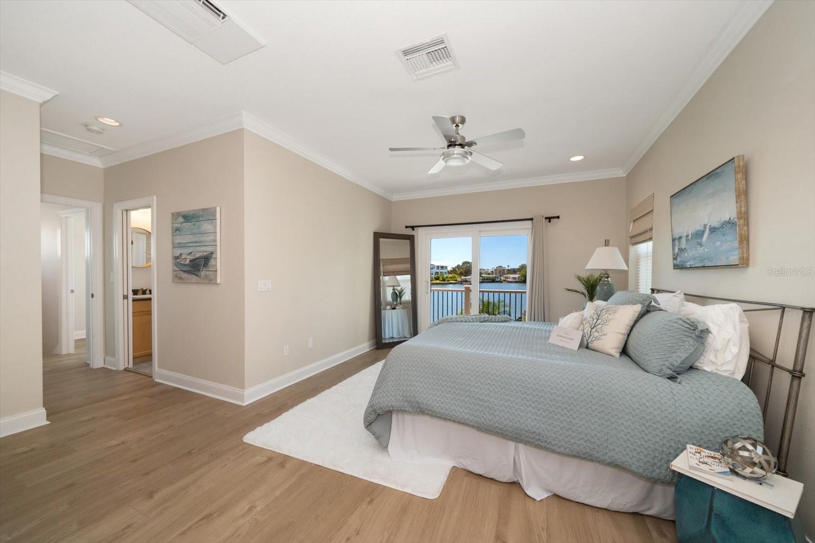 Primary bedroom with private terrace