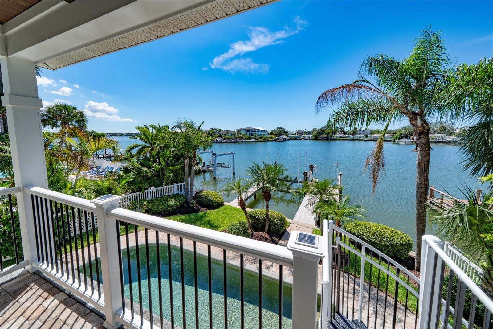 Terrace on second level with private access to pool and deck area