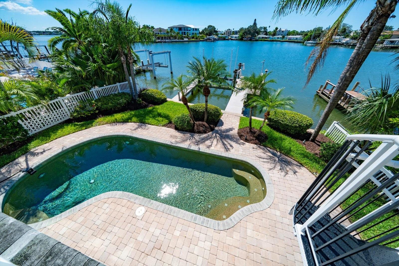 Private pool and deck area