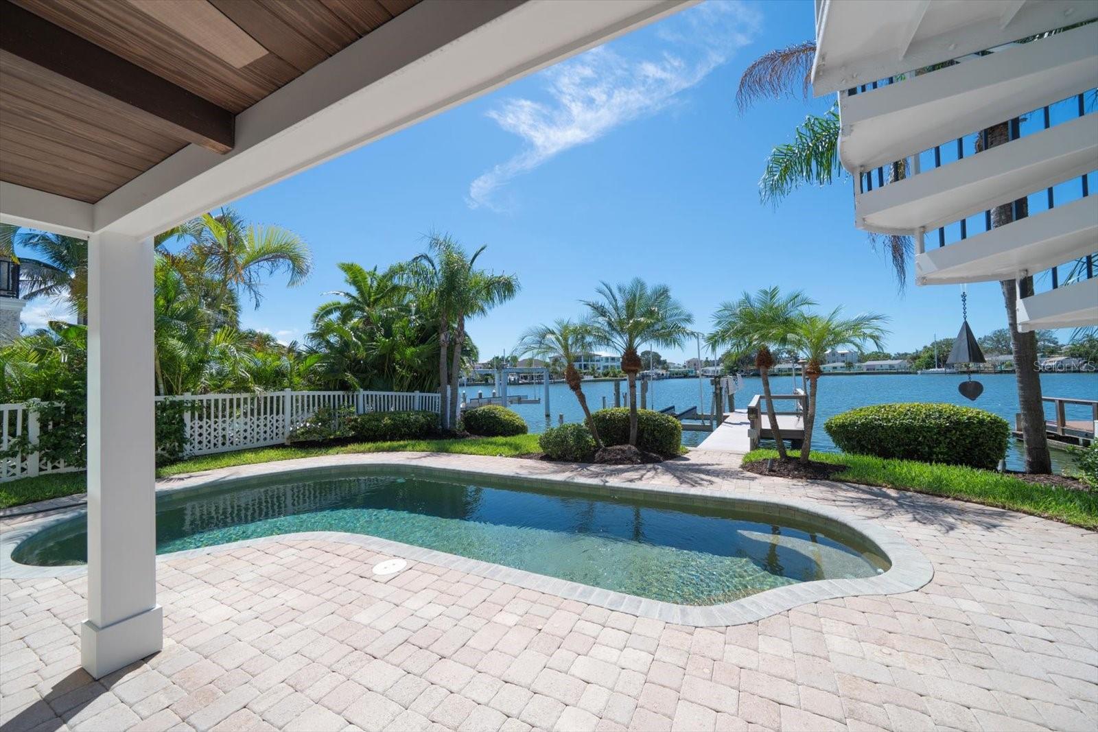 Gorgeous pool with deck area for sunbathing and relaxing.