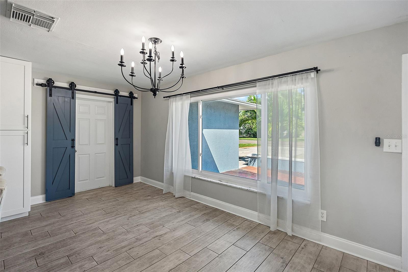 Barn doors to Garage