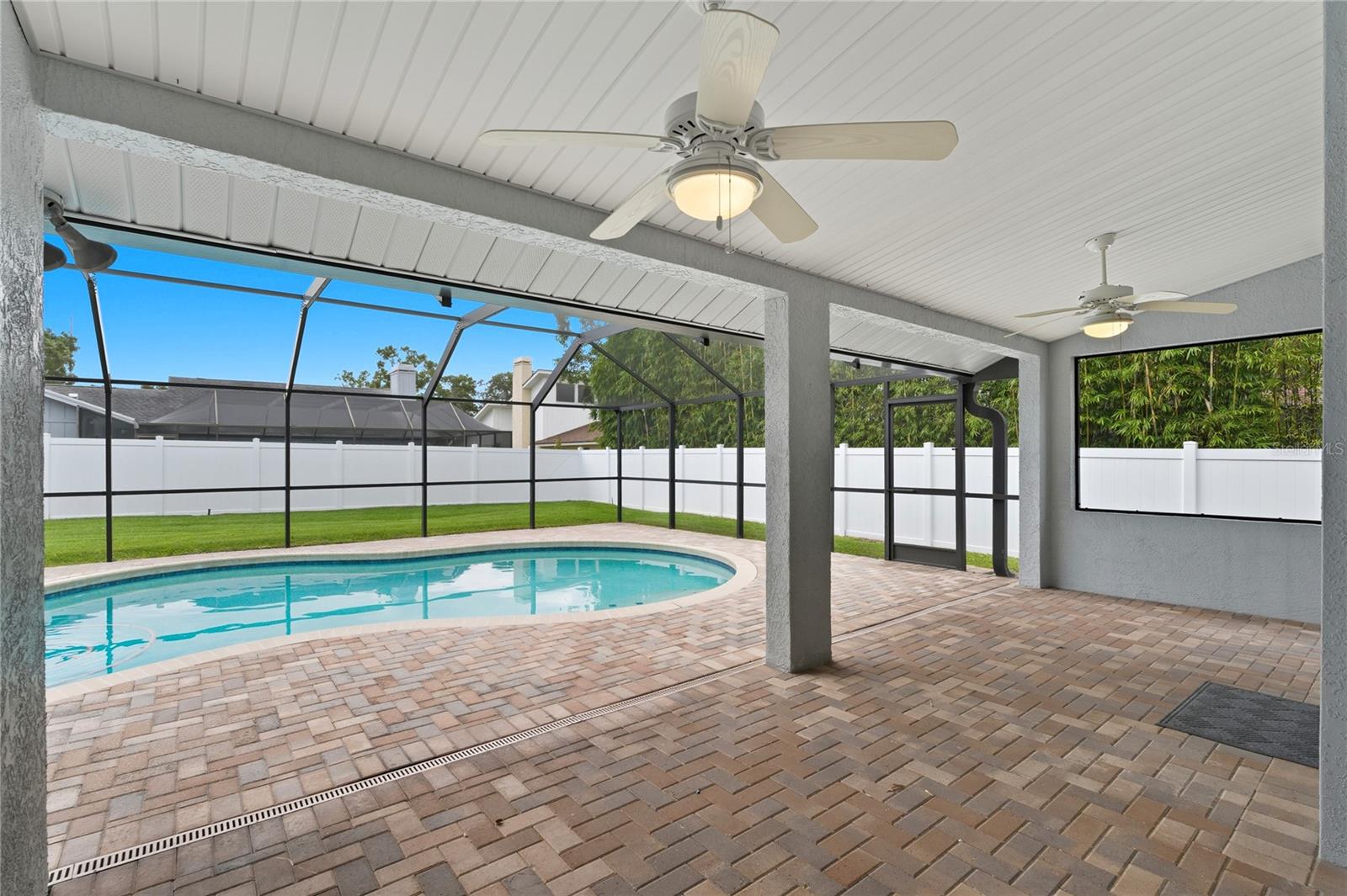 Pool and Lanai View from Patio