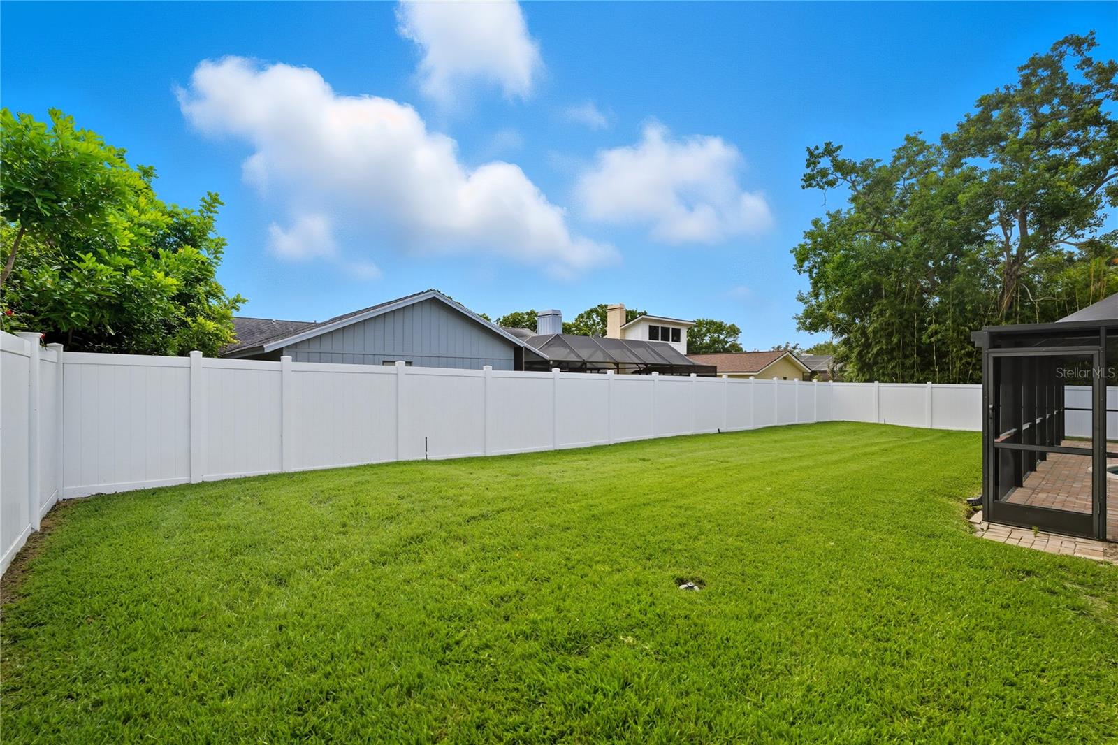 Fenced Backyard View 2