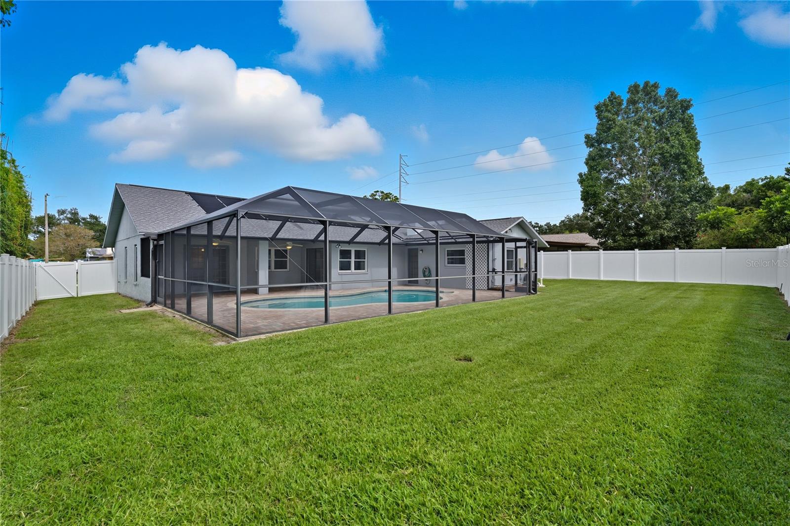 Fenced Backyard View 3