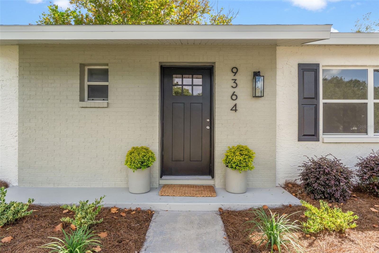 Front entryway - fresh exterior paint & new exterior door