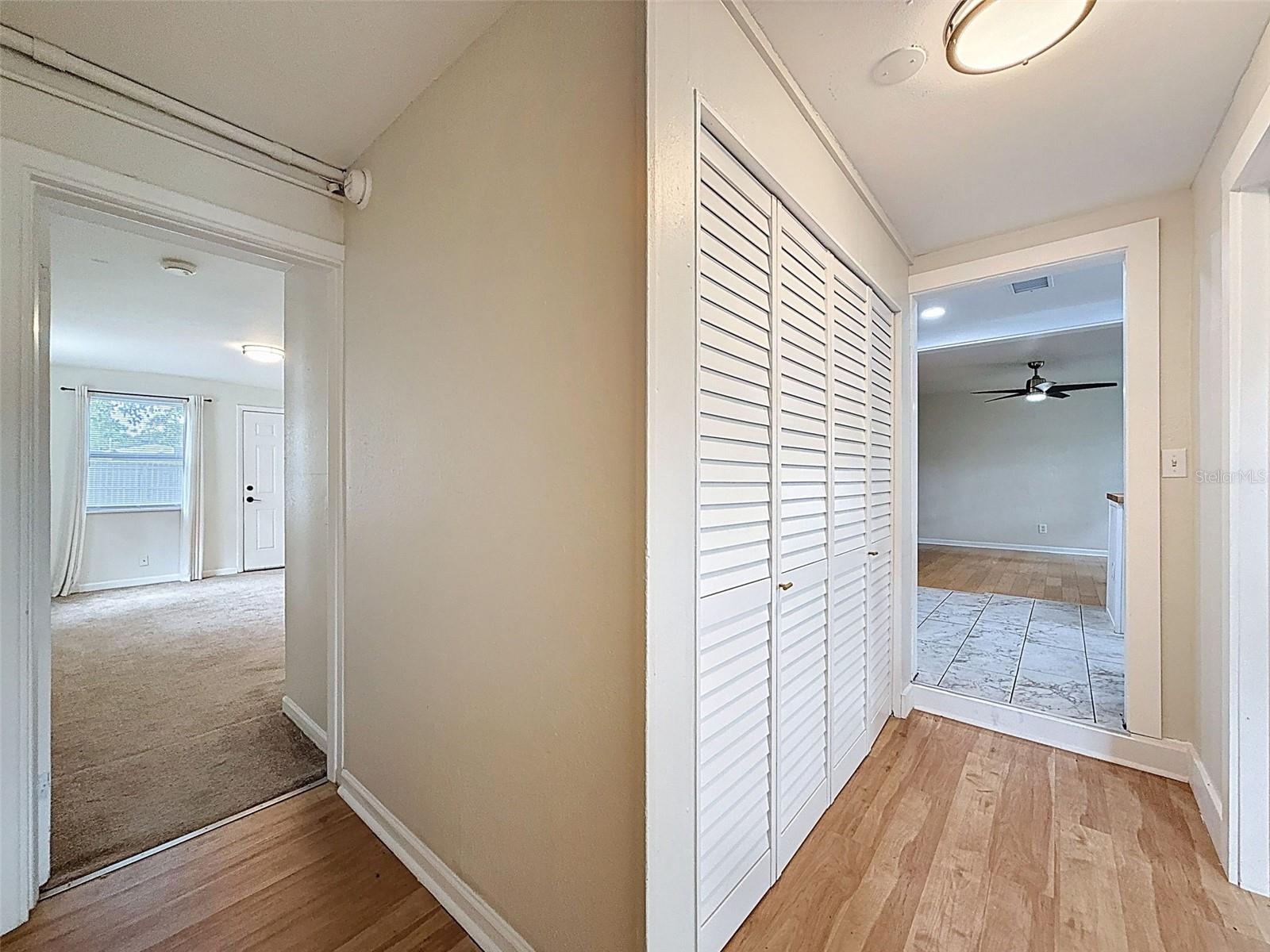 Hallway to Bonus Room or Kitchen