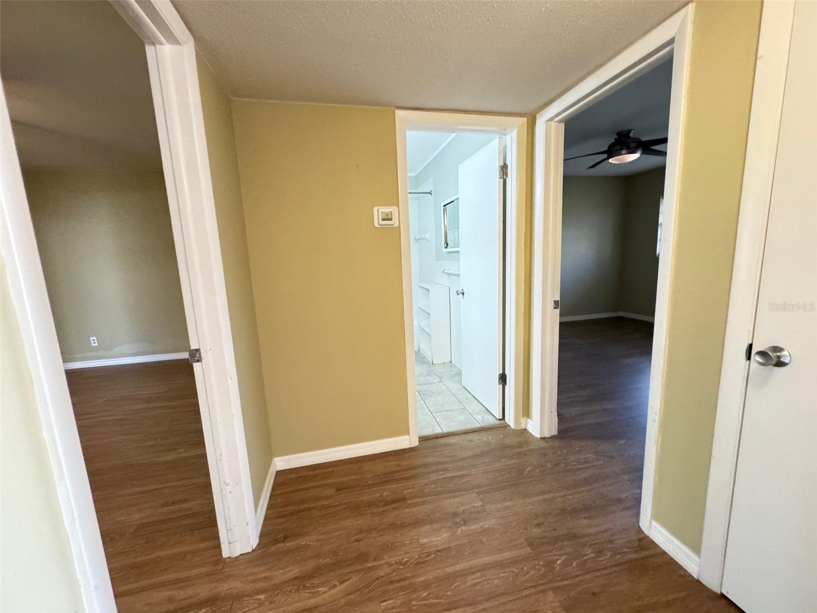 Hallway w/storage closet