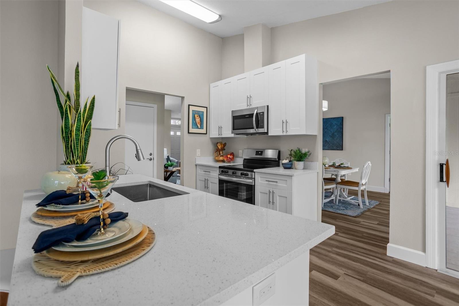 Beautiful Kitchen and Island with Seating