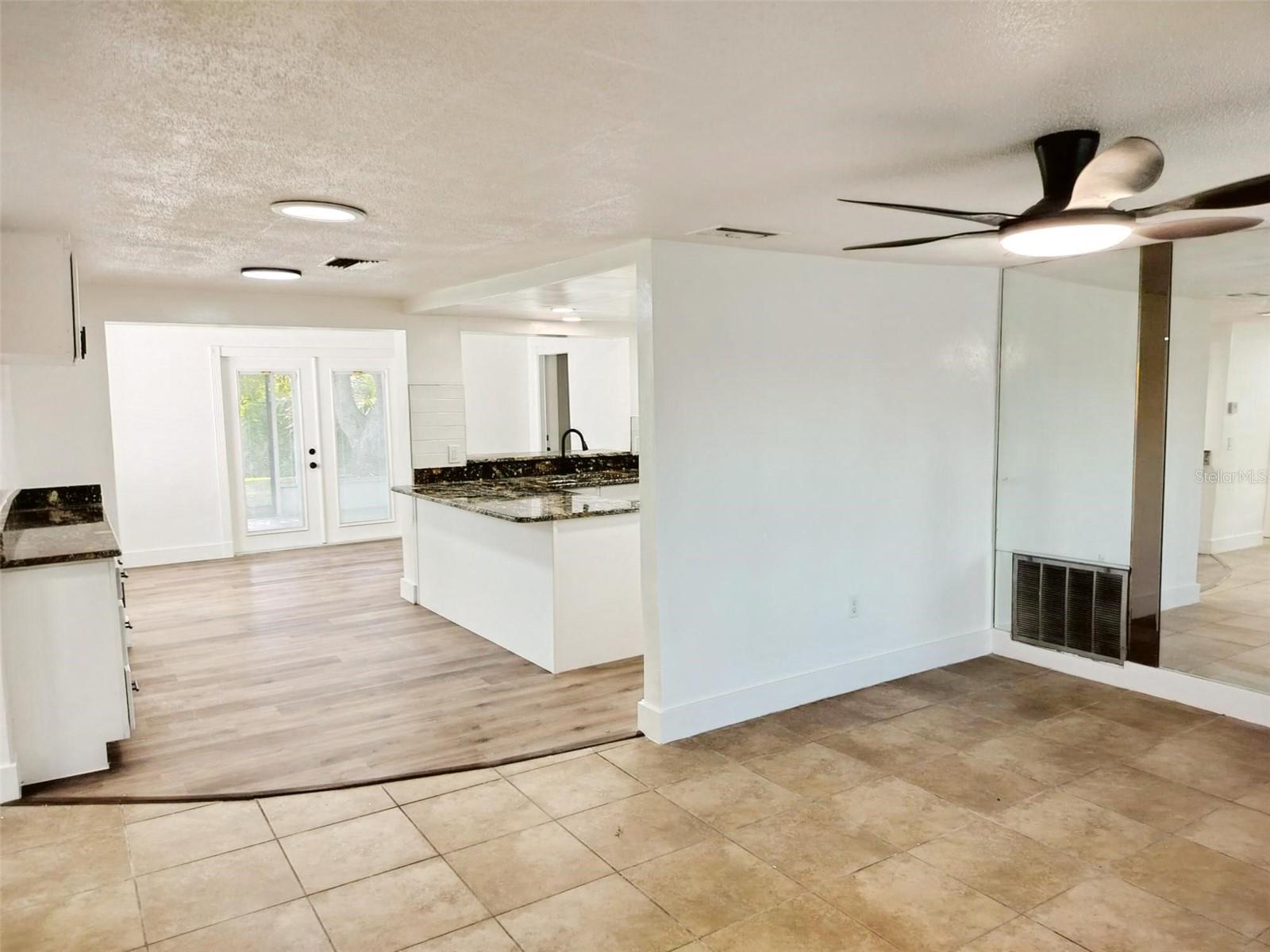 Living Area & Kitchen