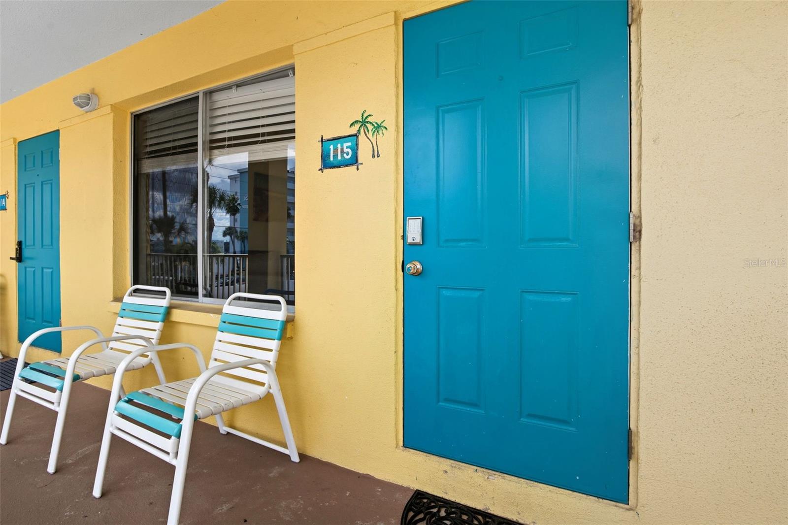 Front door of condo