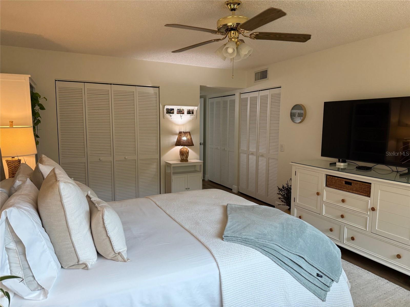Lots of closet space in this primary bedroom.