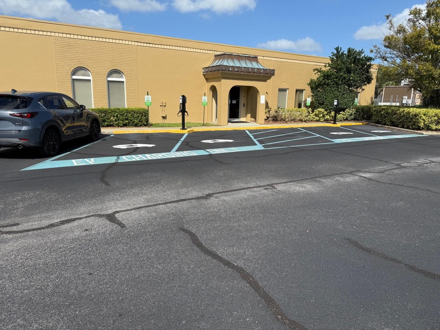 Electric charging stations available at clubhouse.