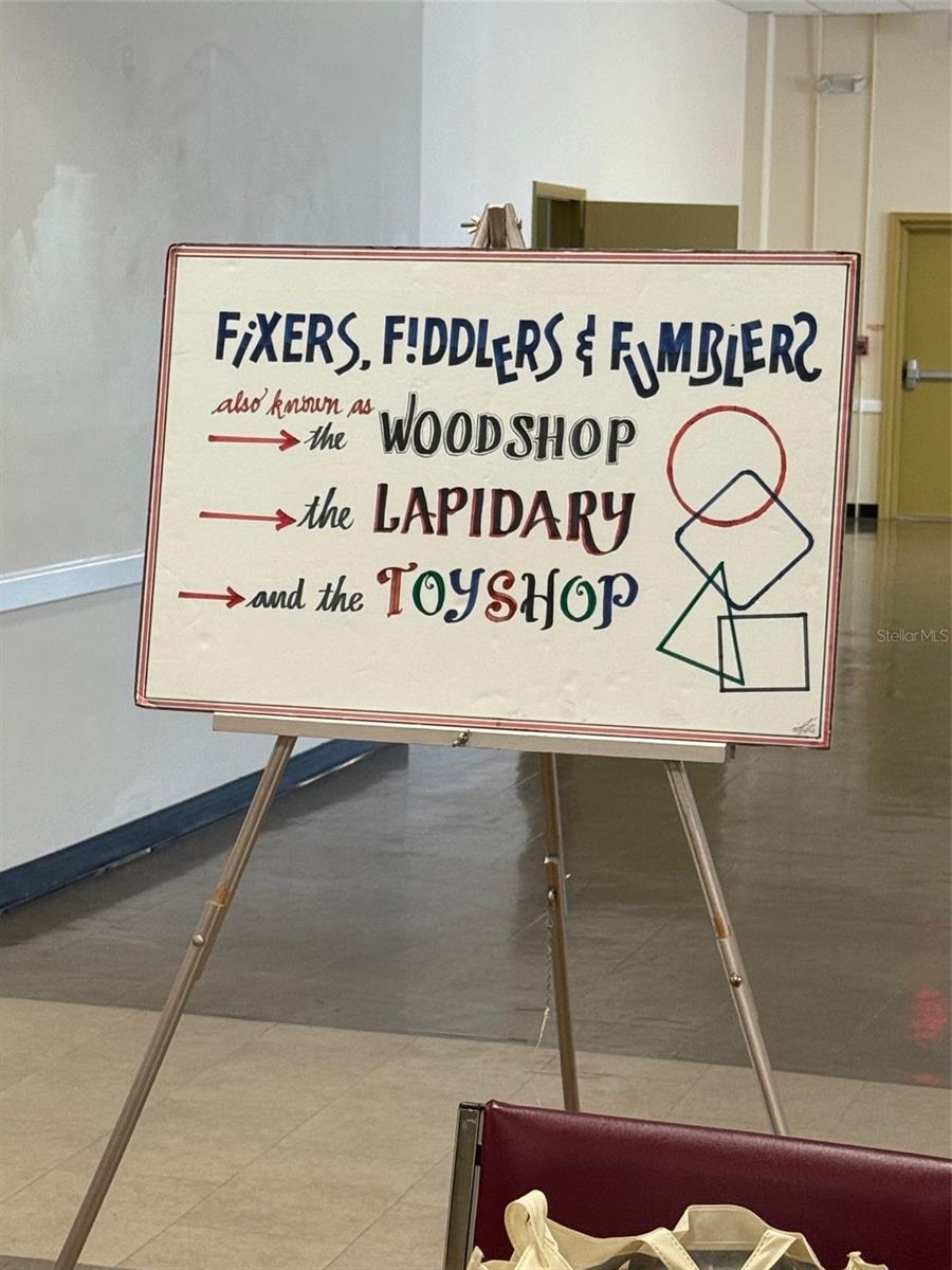 Wood shop, toy shop and Lapidary to explore.