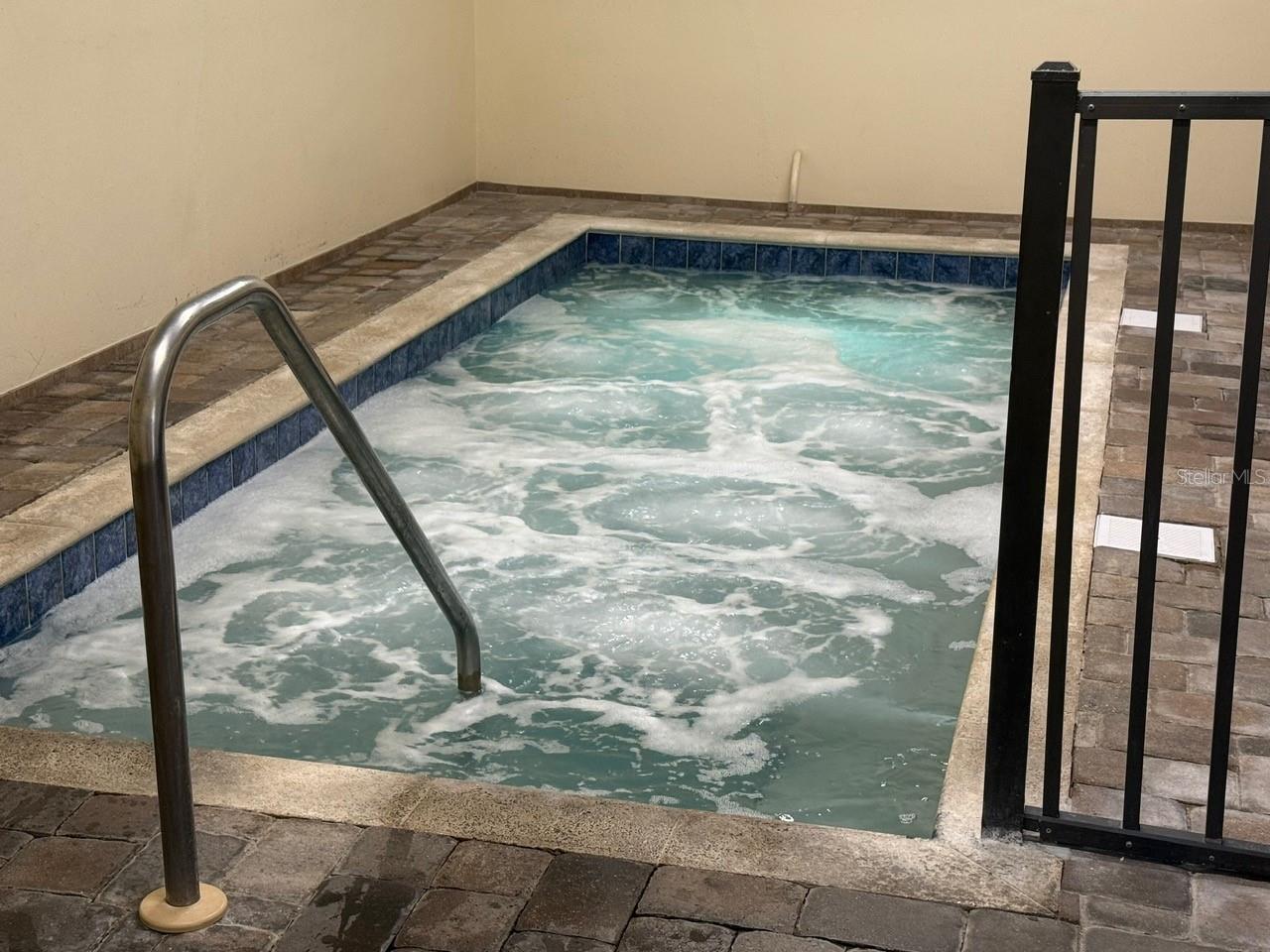 A bubbly pool...aka a heated spa.