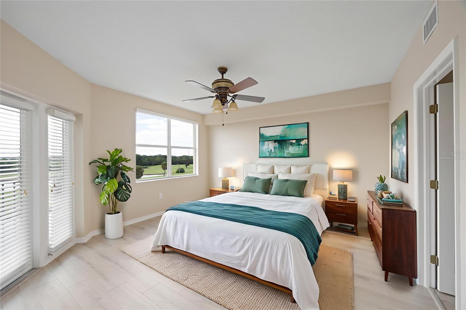 Virtually Staged Primary Bedroom.