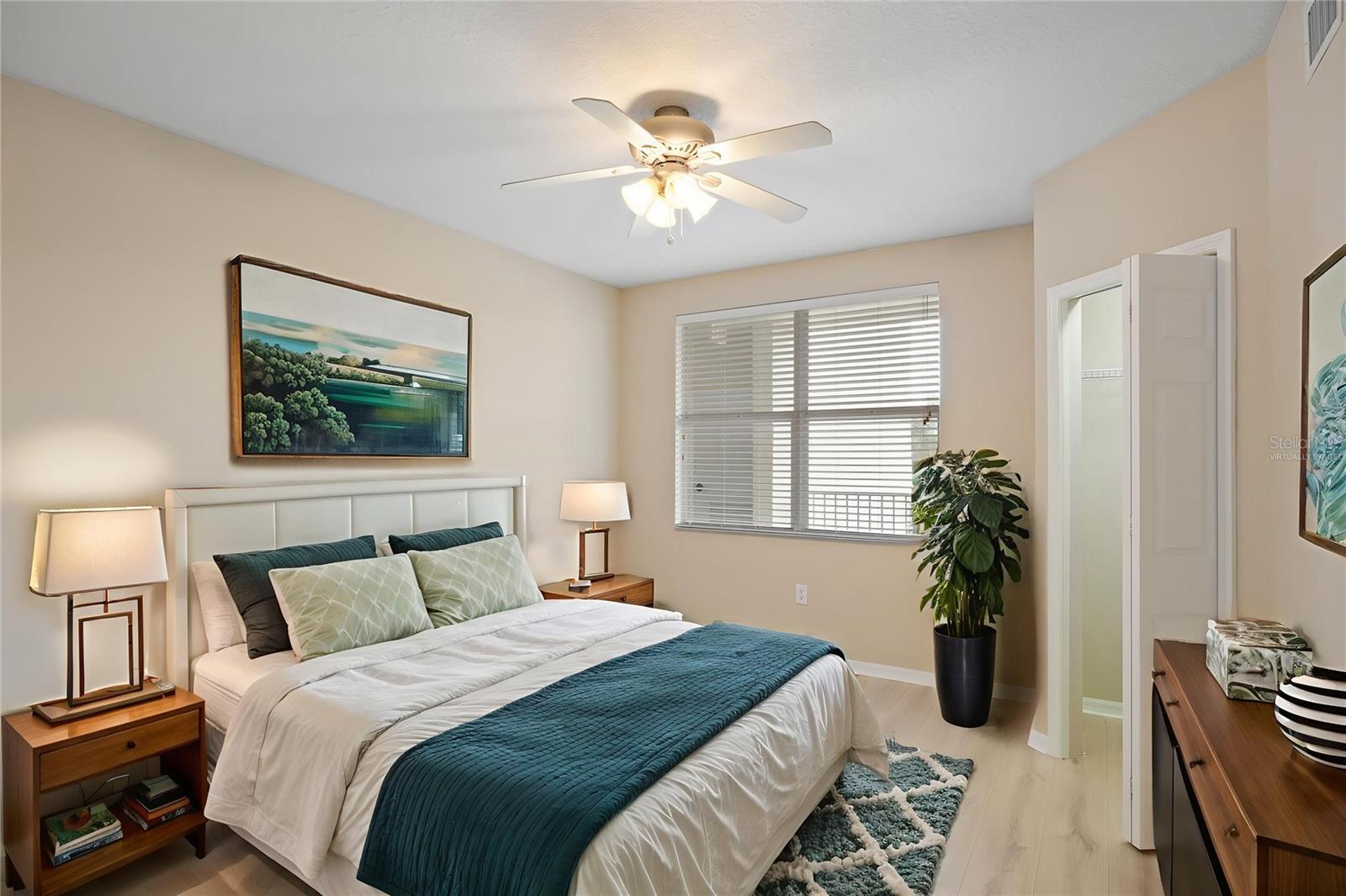 Virtually Staged Guest Bedroom.