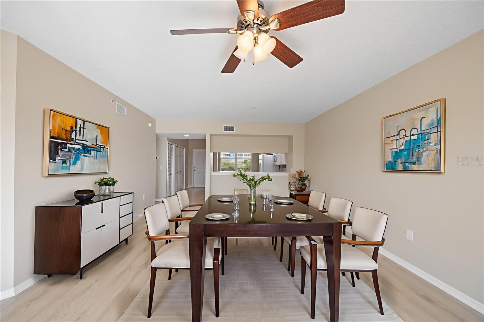 Virtually Staged Dining Room.