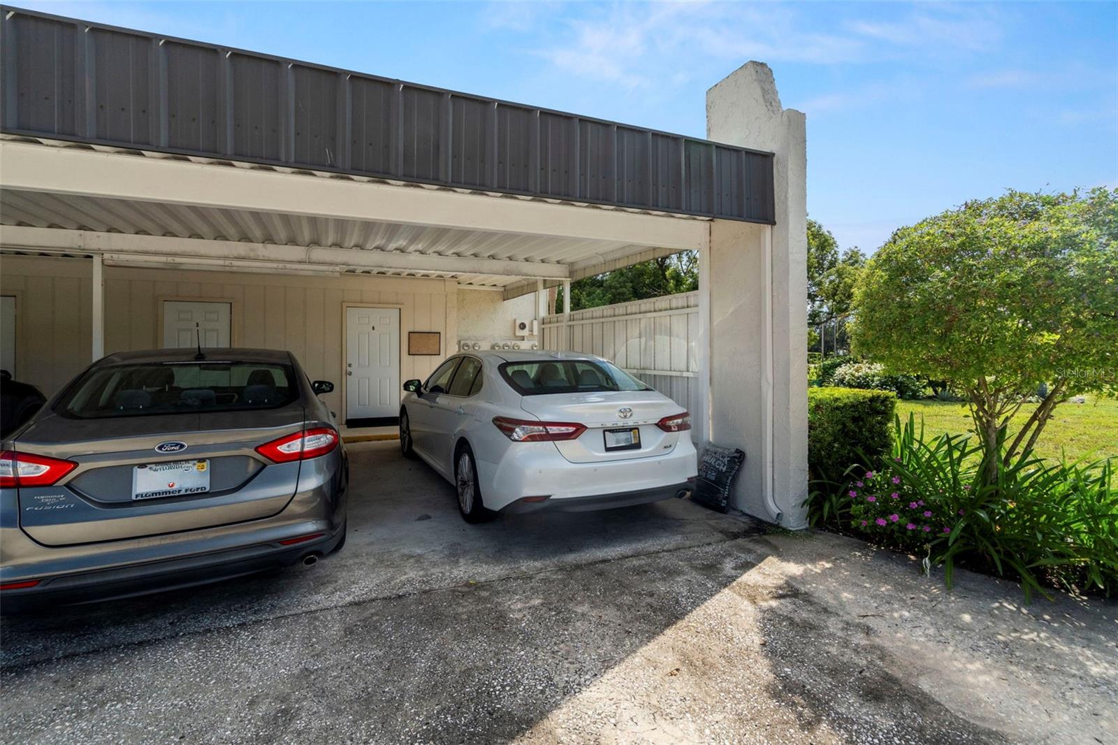 carport with storage room
