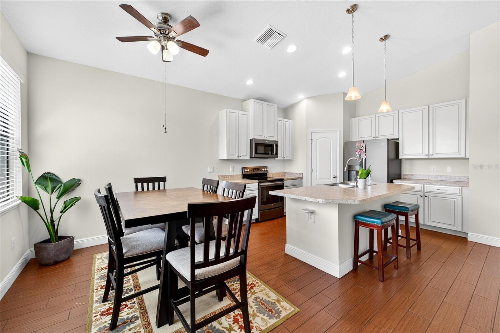 Dining and kitchen
