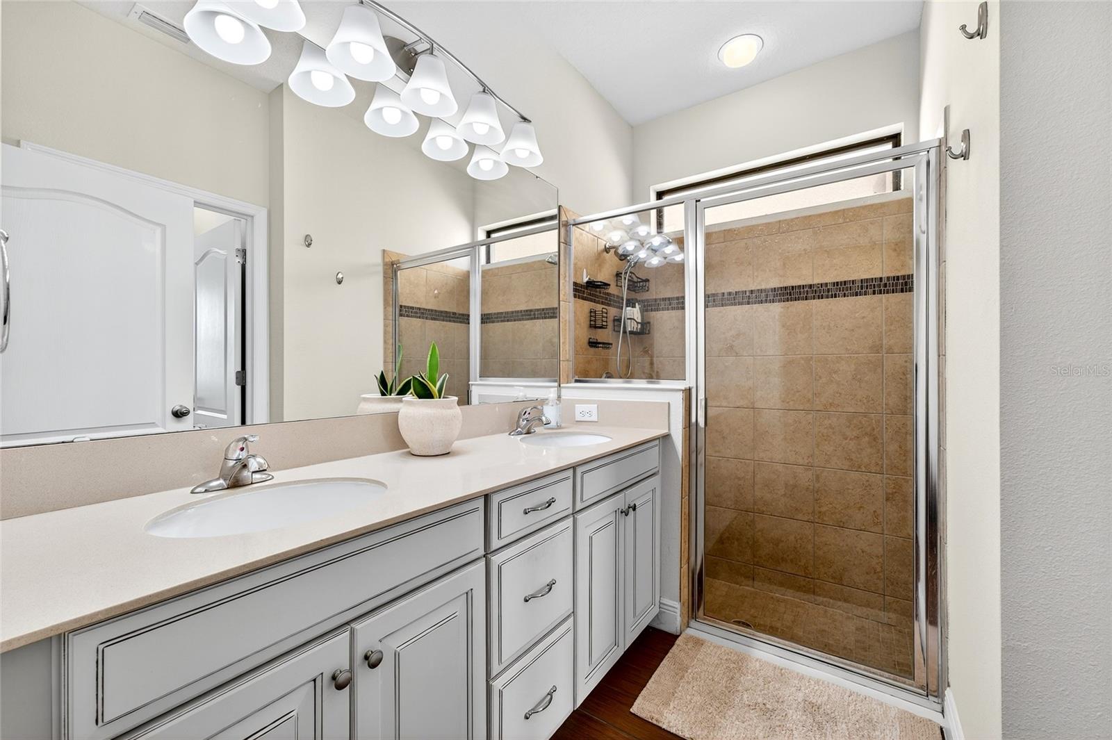 Master bath with stand up shower