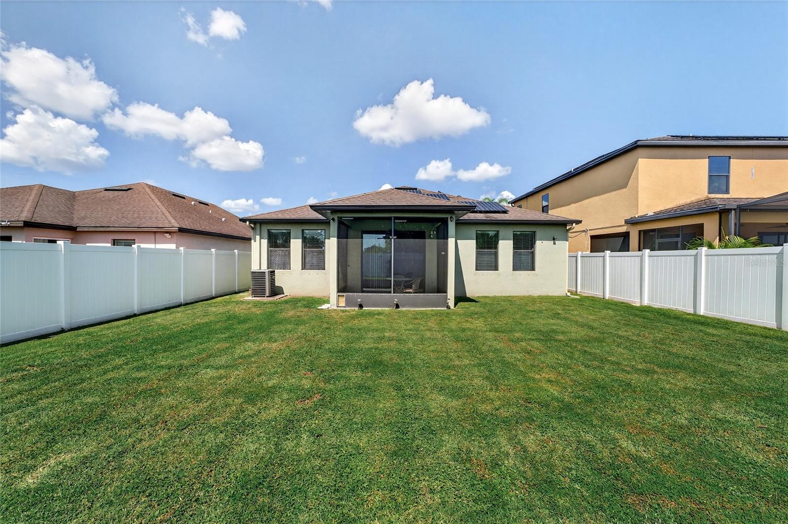Spacious fenced backyard