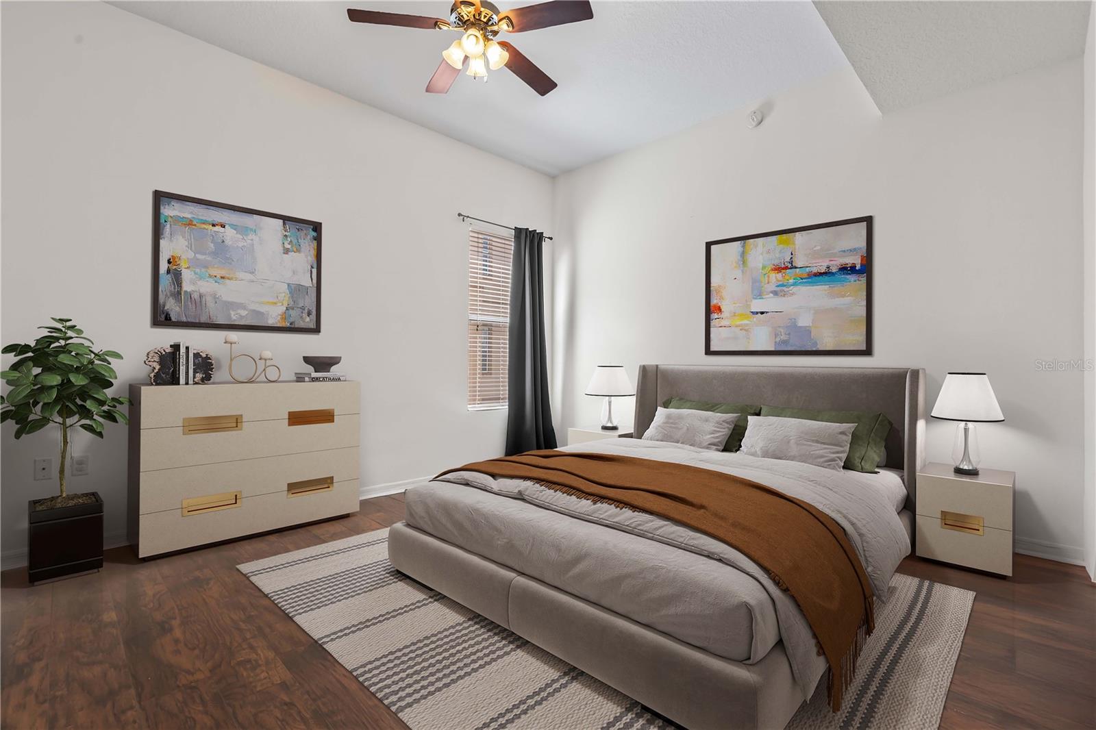 Staged Primary Bedroom