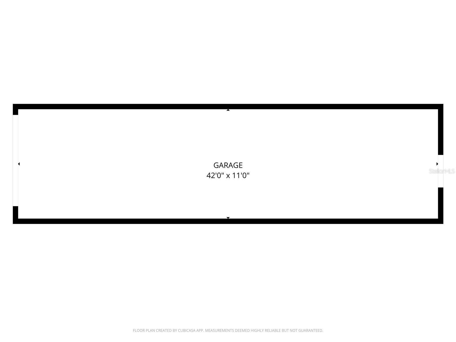 Floorplan of garage
