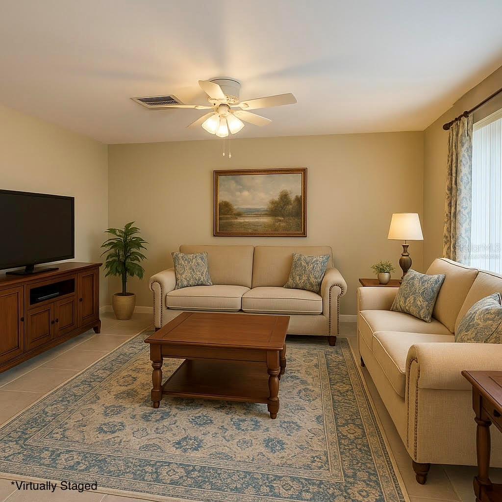 Living Room Virtually staged