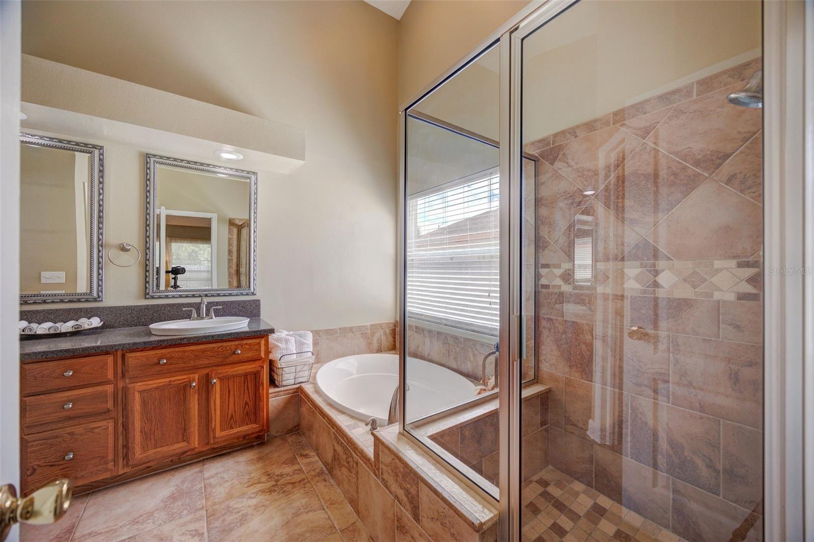 Large primary bathroom