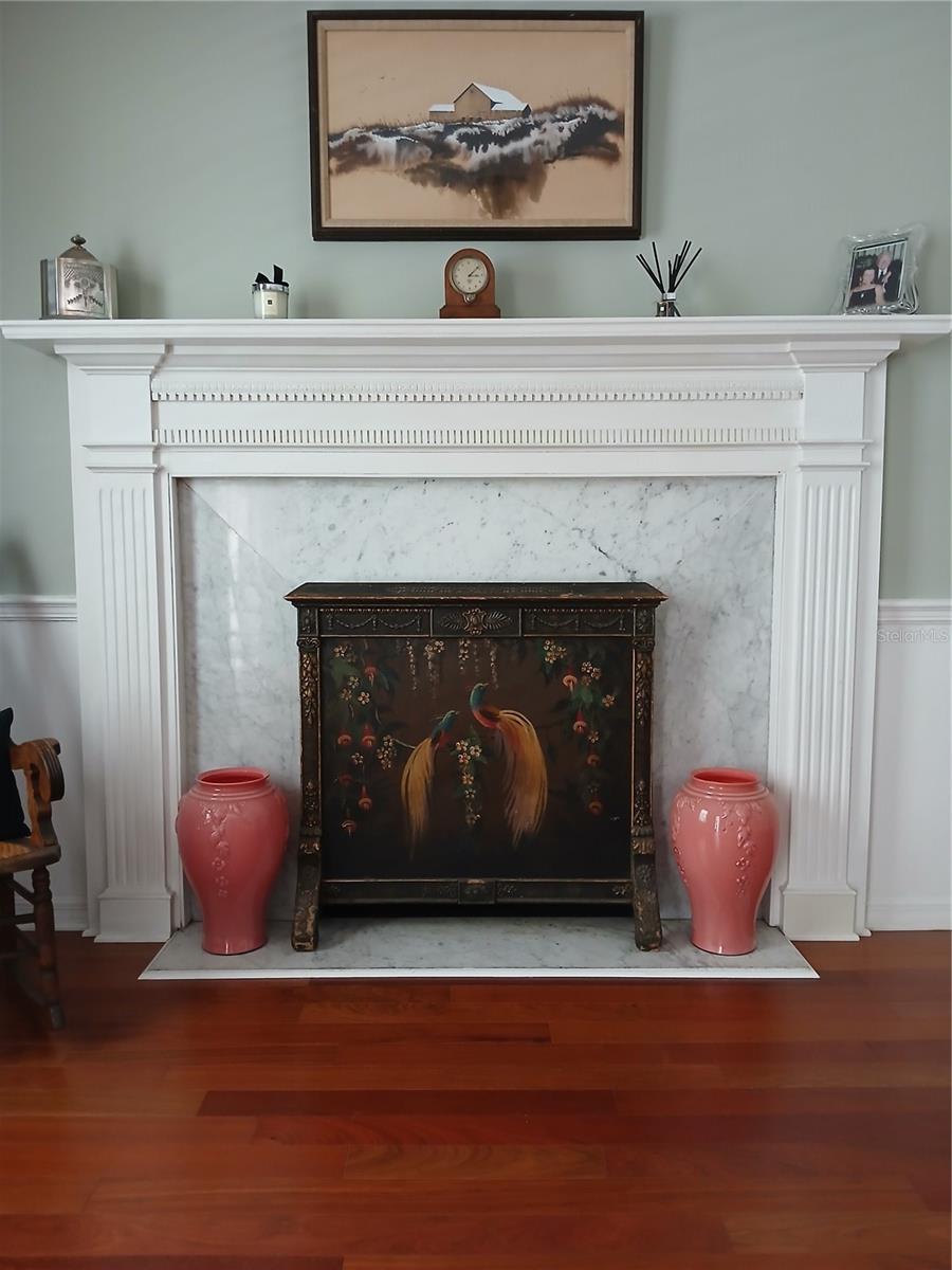 Marble Fireplace in Master Bedroom