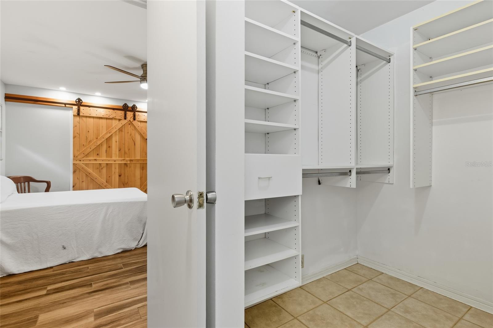 The primary offers a great walk-in closet!