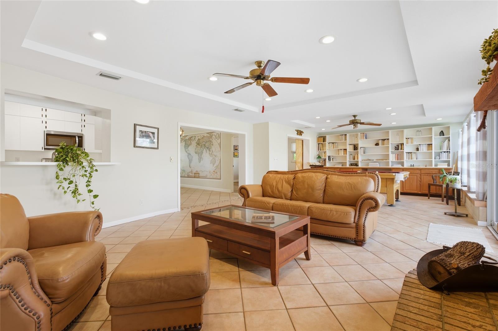 There is plenty of room to spread out in this massive family room!