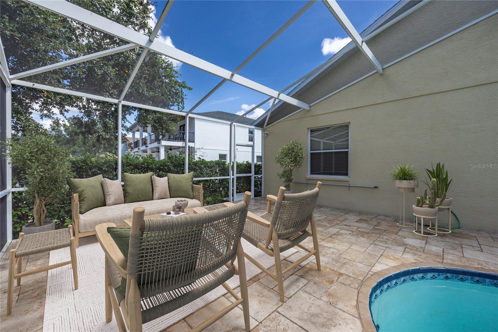 Staged Deck area