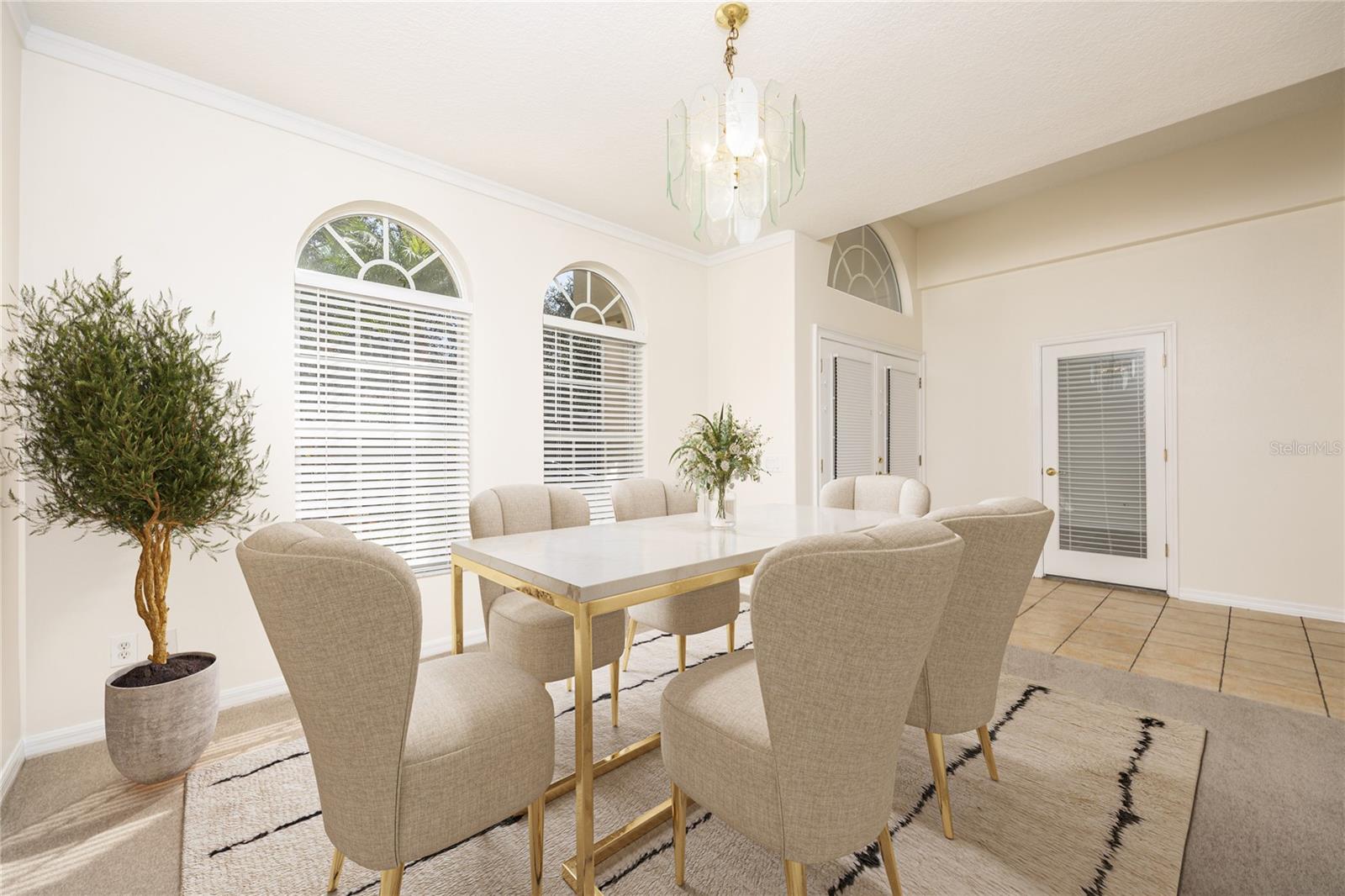 Formal Dining Area Vitually Staged