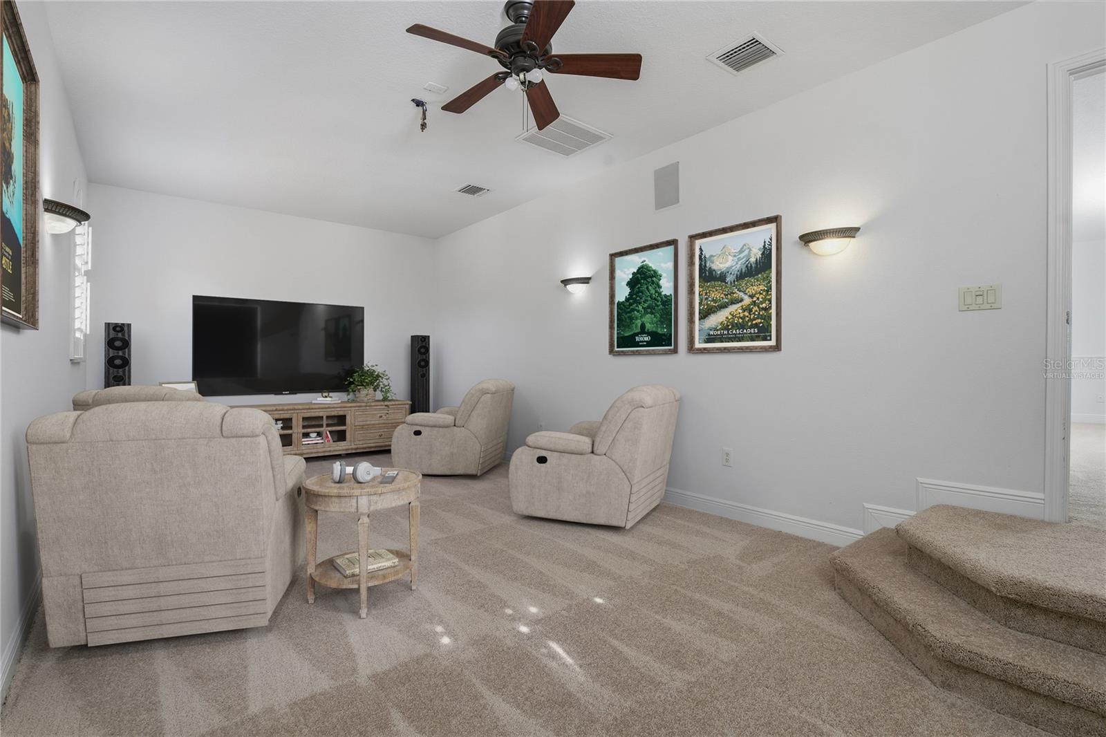 Virtually Staged Media Room
