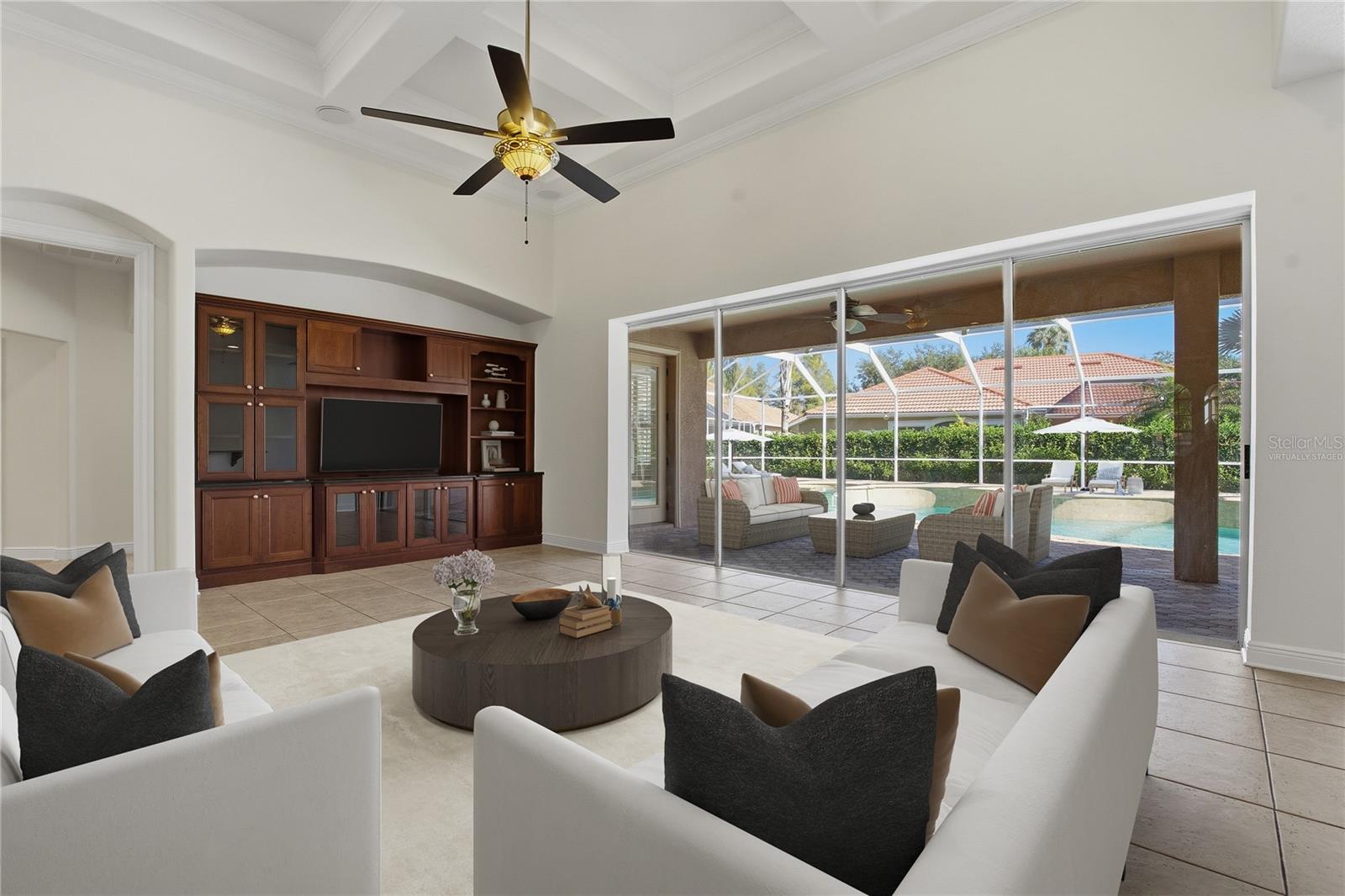 Virtually Staged Family Room