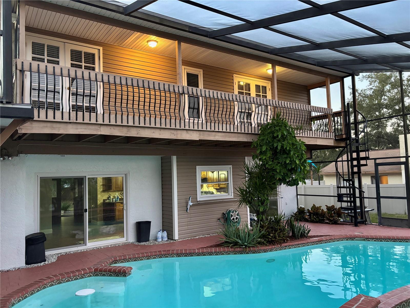 Pool view with balcony!