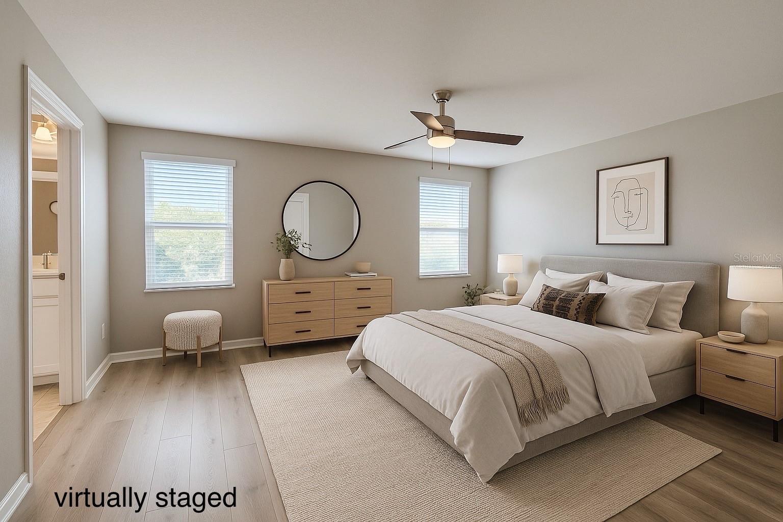 Primary Bedroom (virtually staged)
