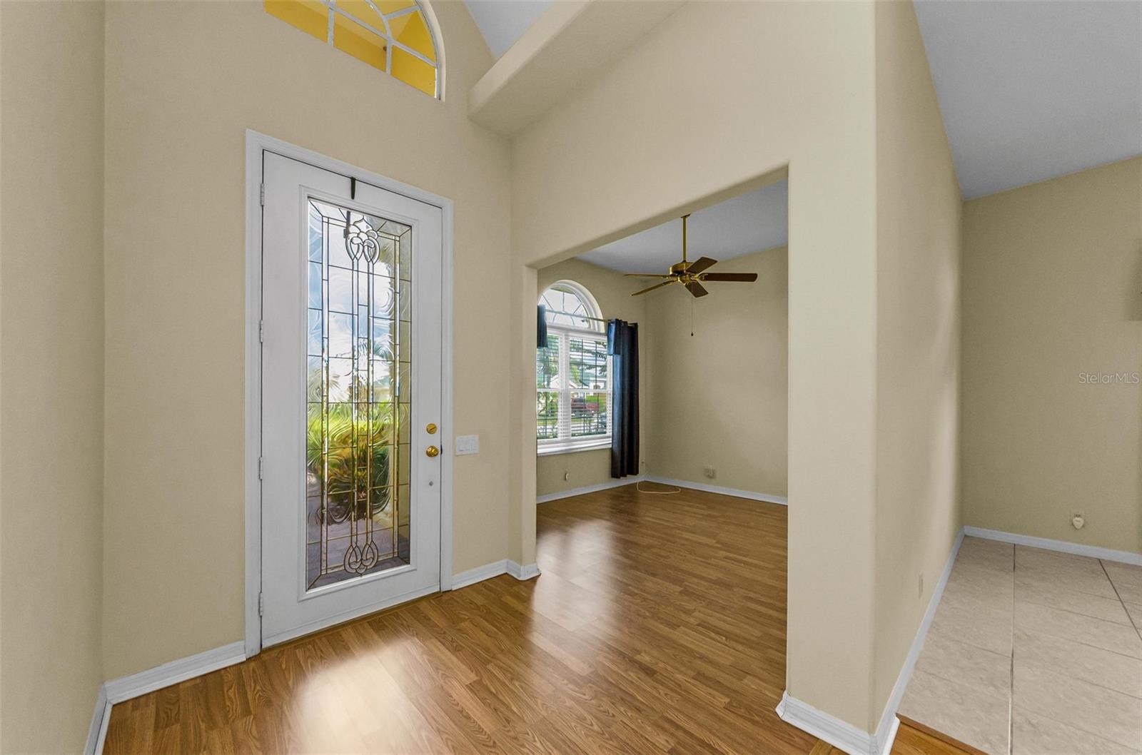Foyer with office/den in background