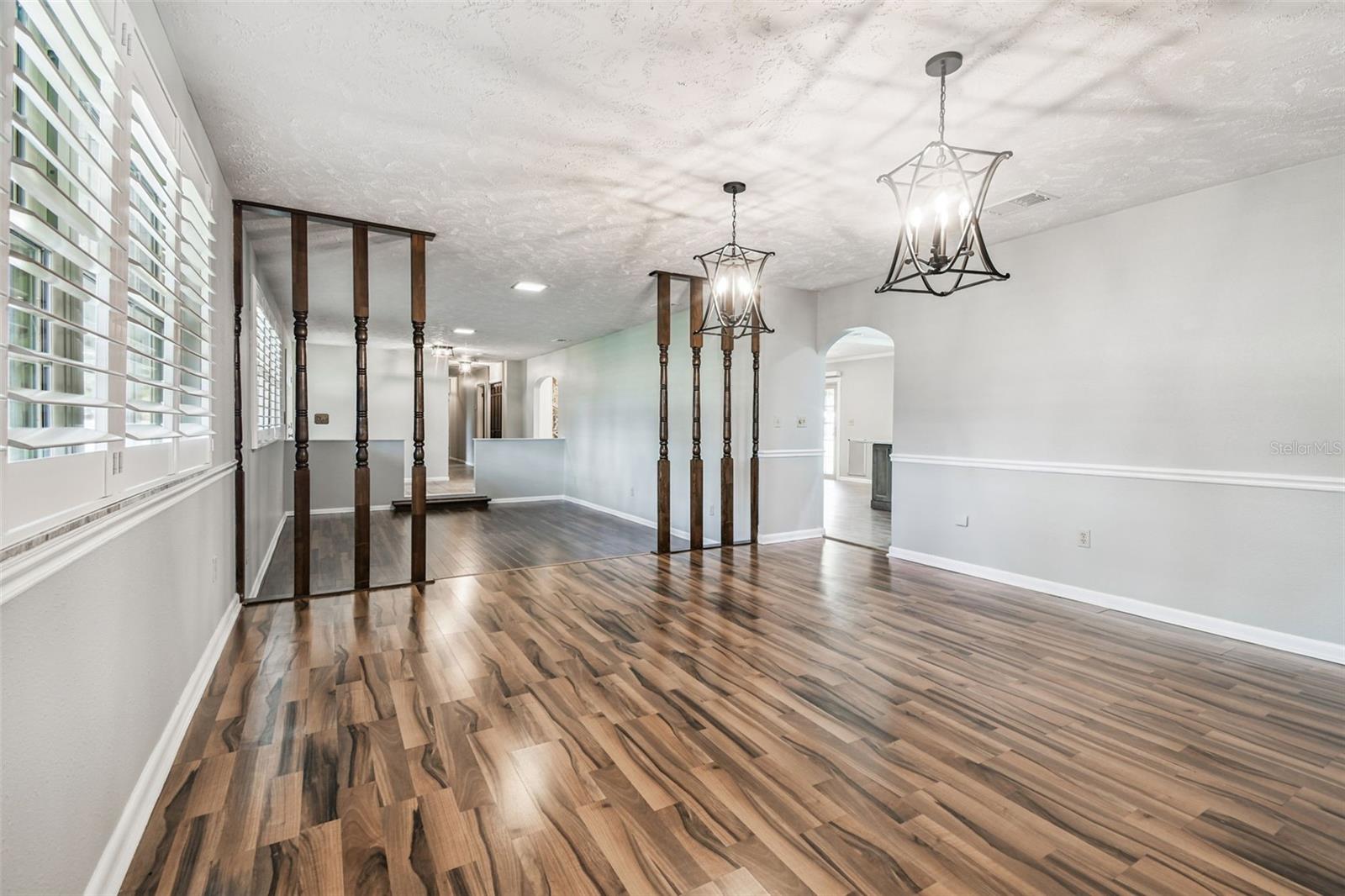 Dining room looking into Formal living room.