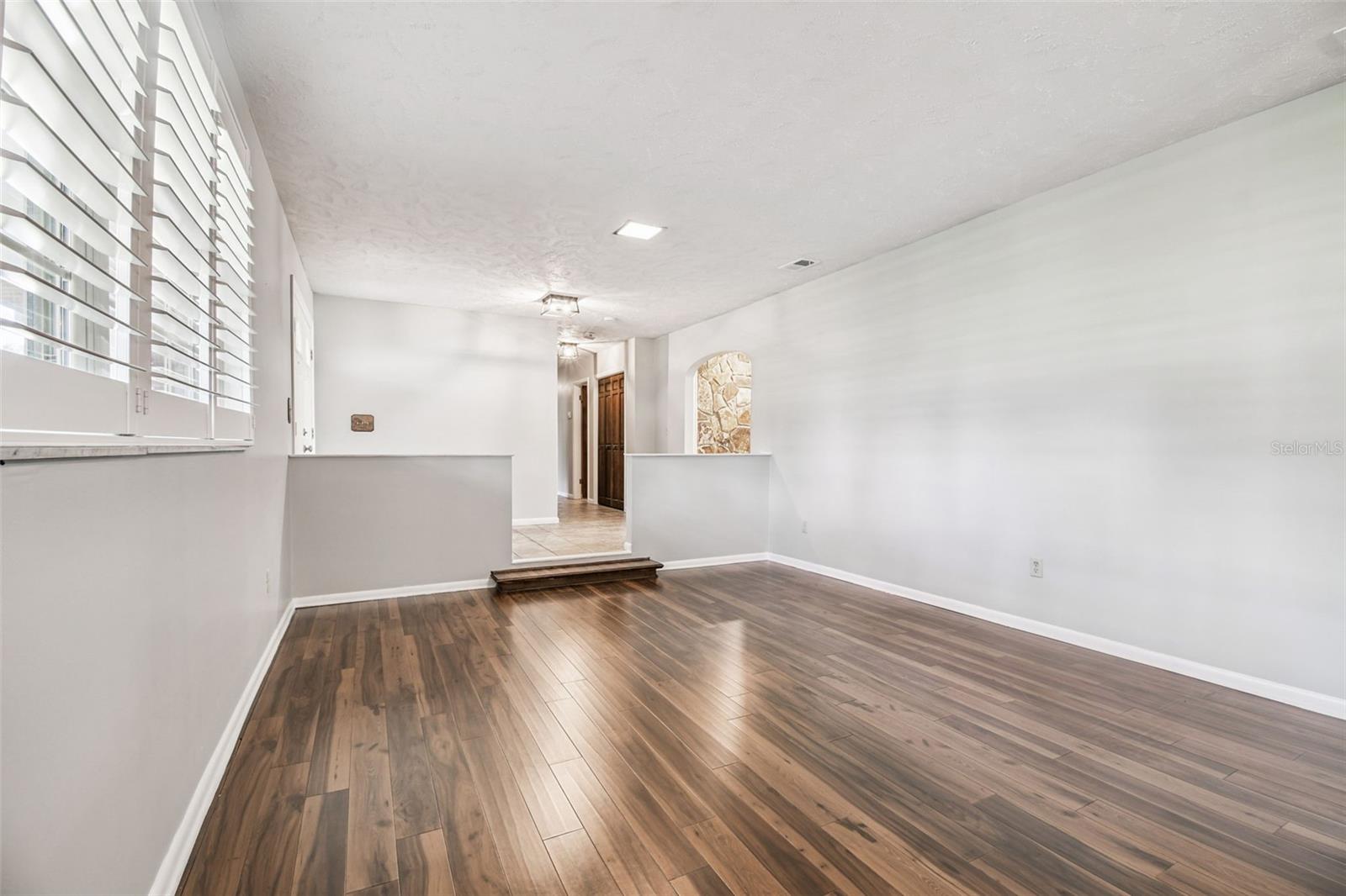 Living room looking toward hall to bedrooms