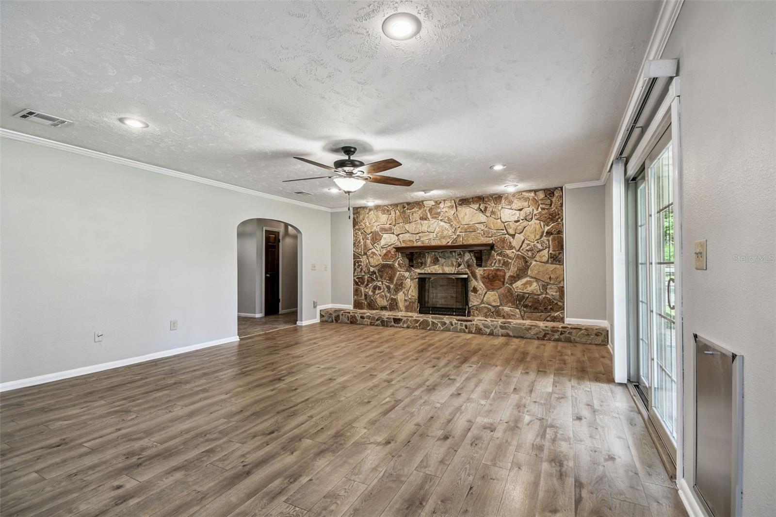 Family room/Doggie door on wall to the right.